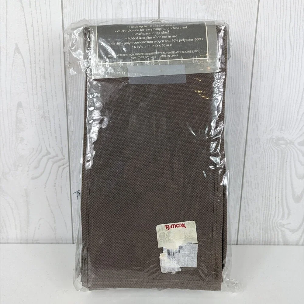 Raymond Waites Hanging Shoe Organizer 10 Shelf Gray
